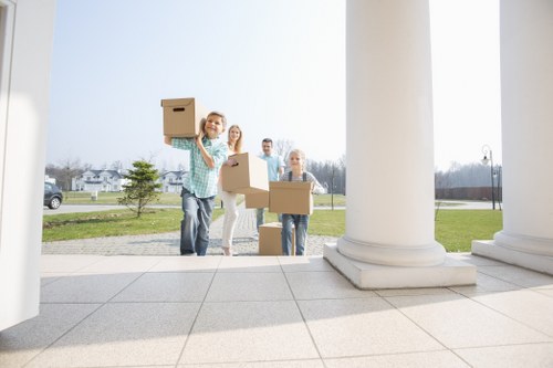Careful handling of household items by a local moving team